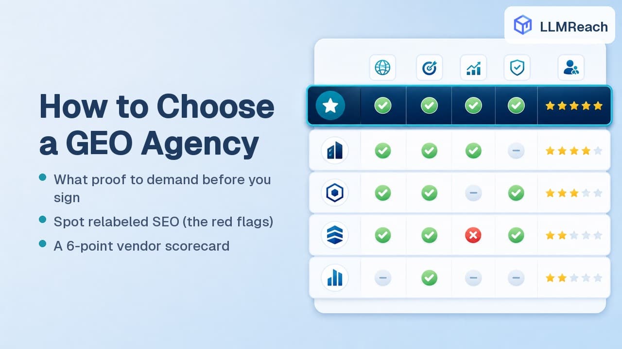 How to Choose a GEO Agency: The 2026 Buyer's Guide