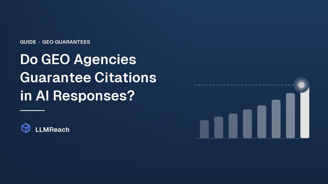 Do Generative Engine Optimization Agencies Guarantee Citations in AI Responses? Do Generative Engine Optimization Agencies Guarantee Citations in AI Responses?