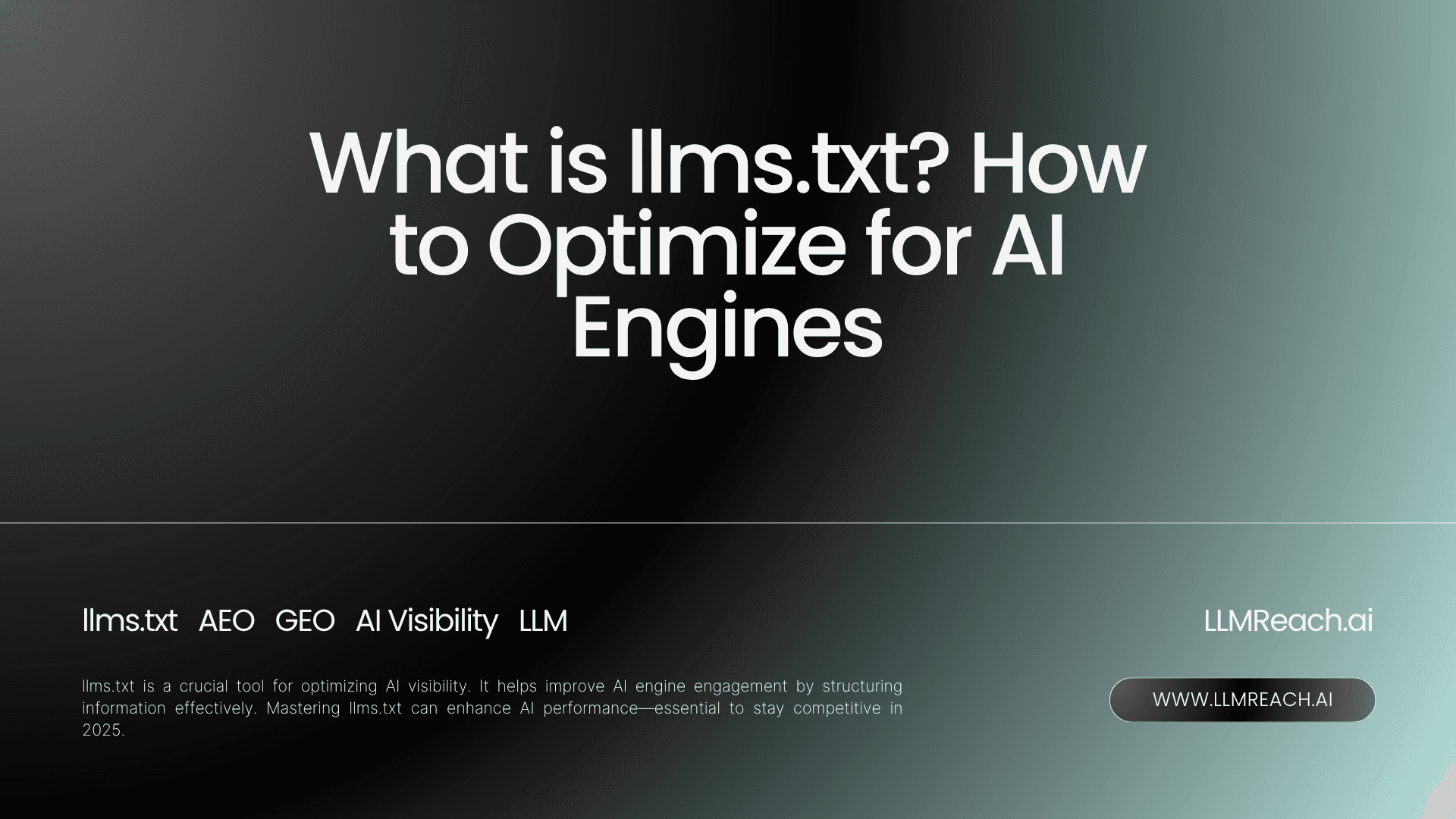 What is llms.txt? How to Optimize for AI Engines What is llms.txt? How to Optimize for AI Engines
